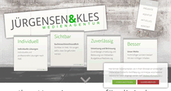 Desktop Screenshot of juergensenkles.de